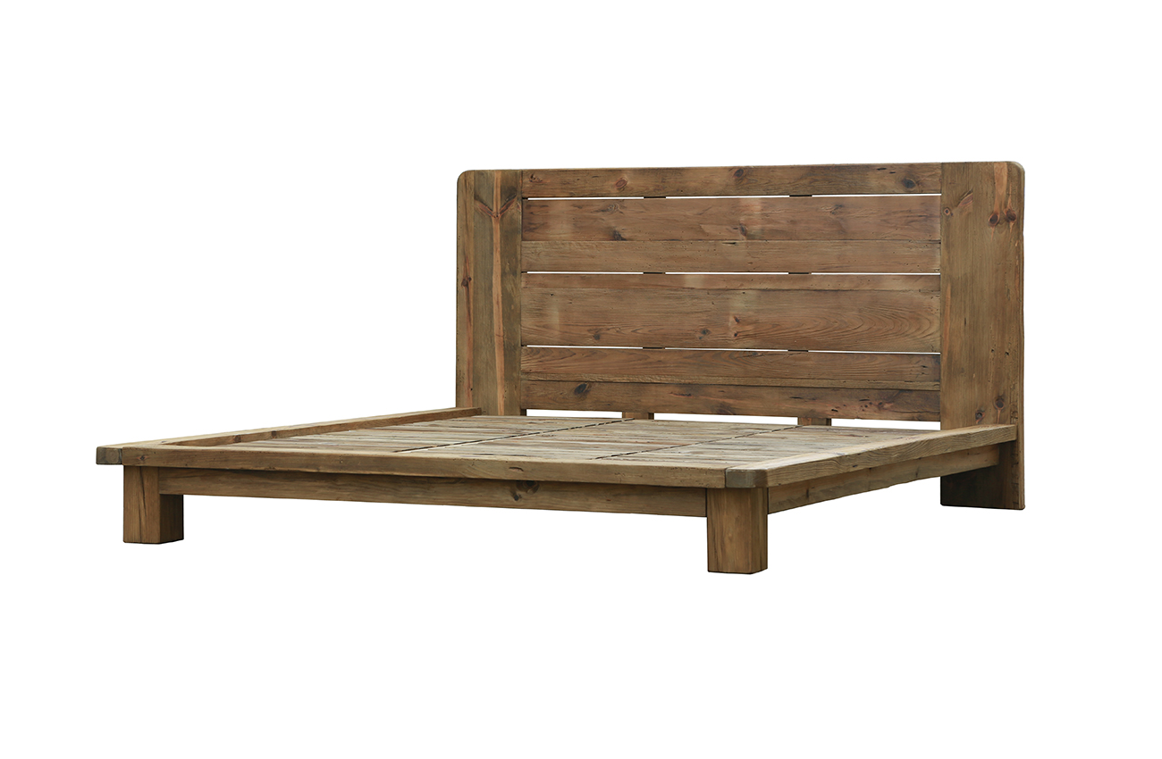 recycled wood king bed from China manufacturer
